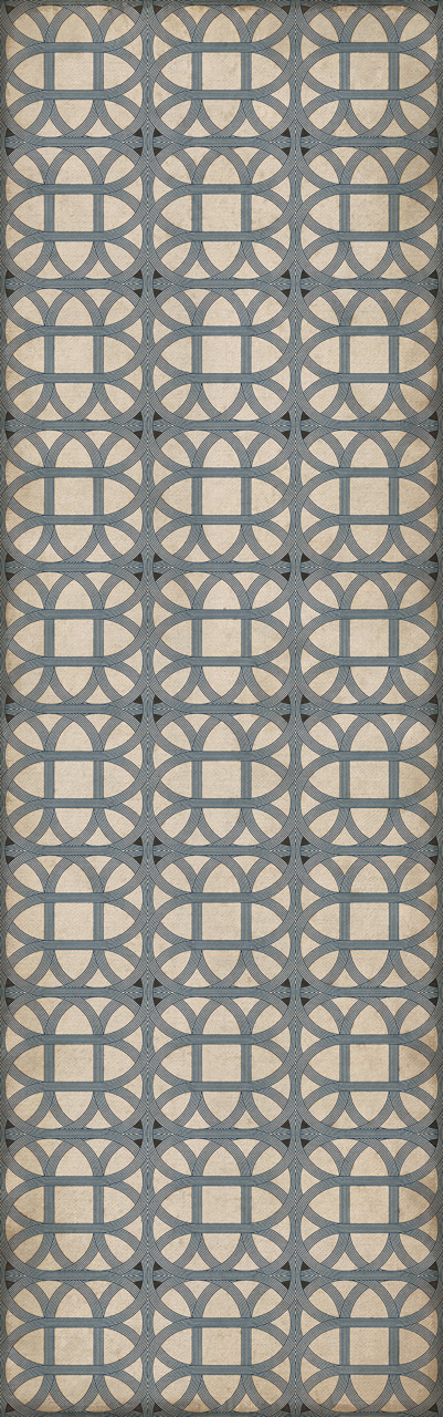Williamsburg Laramie Lattice James Geddy - vinyl floor cloth size 36x115