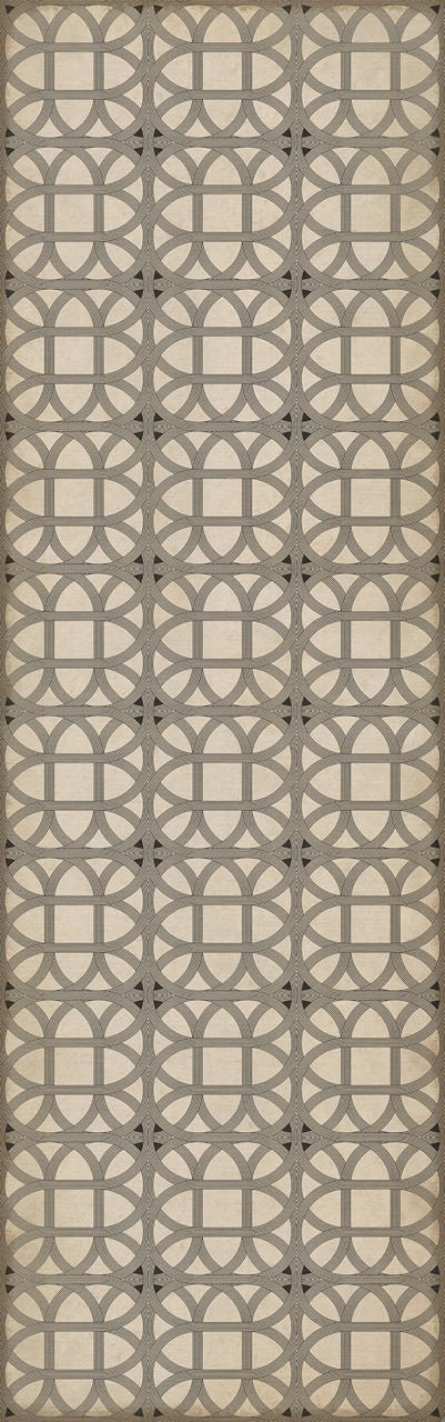 Williamsburg Laramie Lattice Joseph Ward - vinyl floor cloth size 36x115