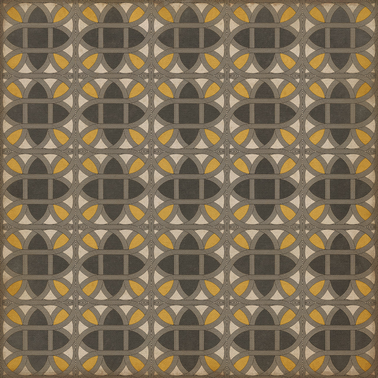 Williamsburg Laramie Lattice Paul Revere - vinyl floor cloth sizes 36x36, 48x48
