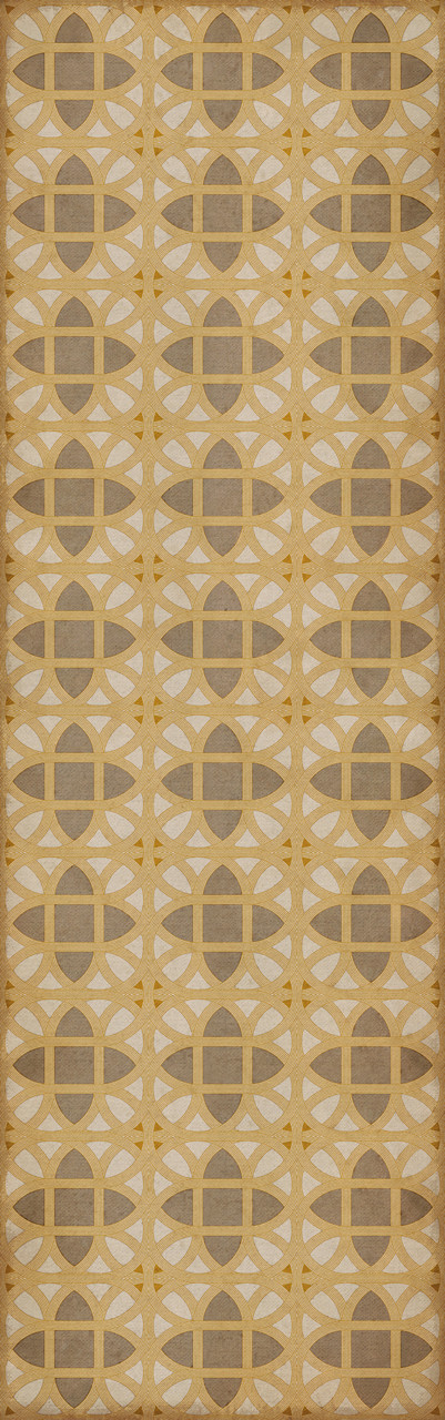 Williamsburg Laramie Lattice William Plummer - vinyl floor cloth size 36x115
