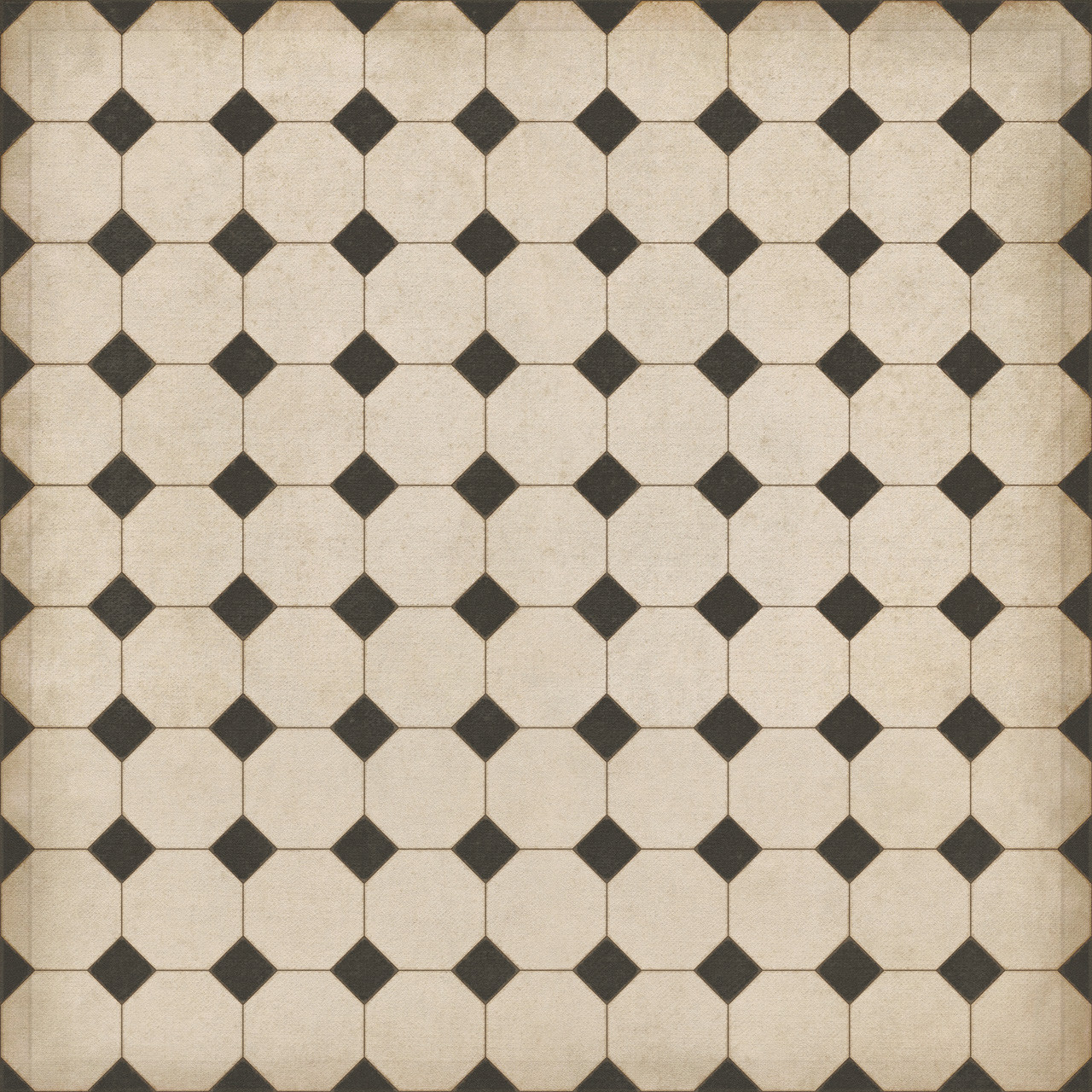Williamsburg Octagons Adams - vinyl floor cloth sizes 60x60, 72x72