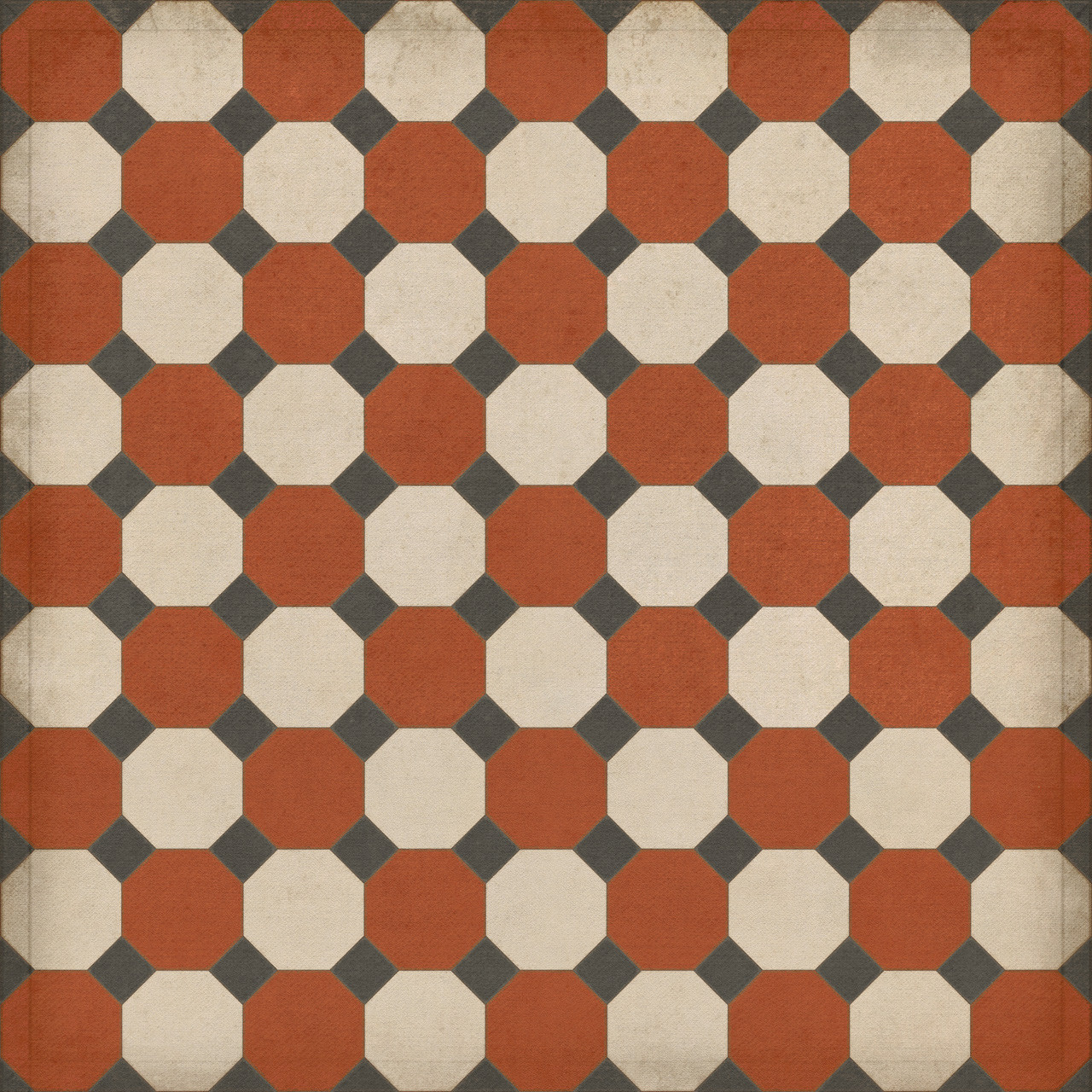 Williamsburg Octagons Lee - vinyl floor cloth sizes 60x60, 72x72