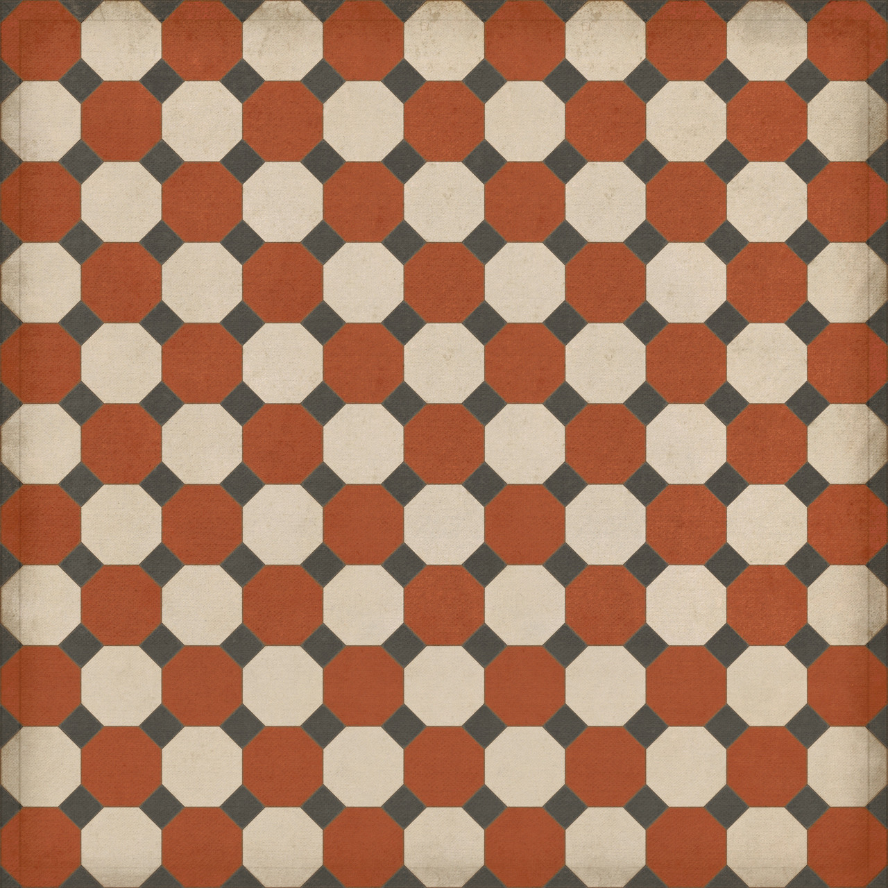 Williamsburg Octagons Lee - vinyl floor cloth sizes 96x96, 120x120