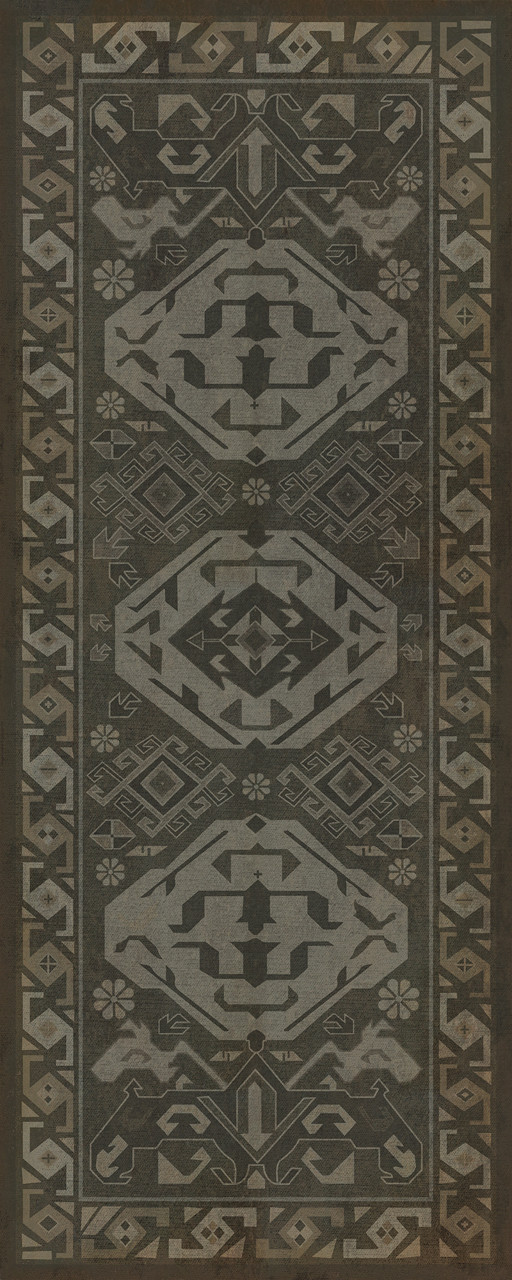 Traditional Pepper - vinyl floor cloth sizes 30x75, 36x90