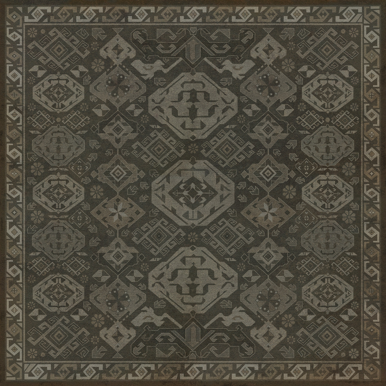 Traditional Pepper - vinyl floor cloth image for all square sizes