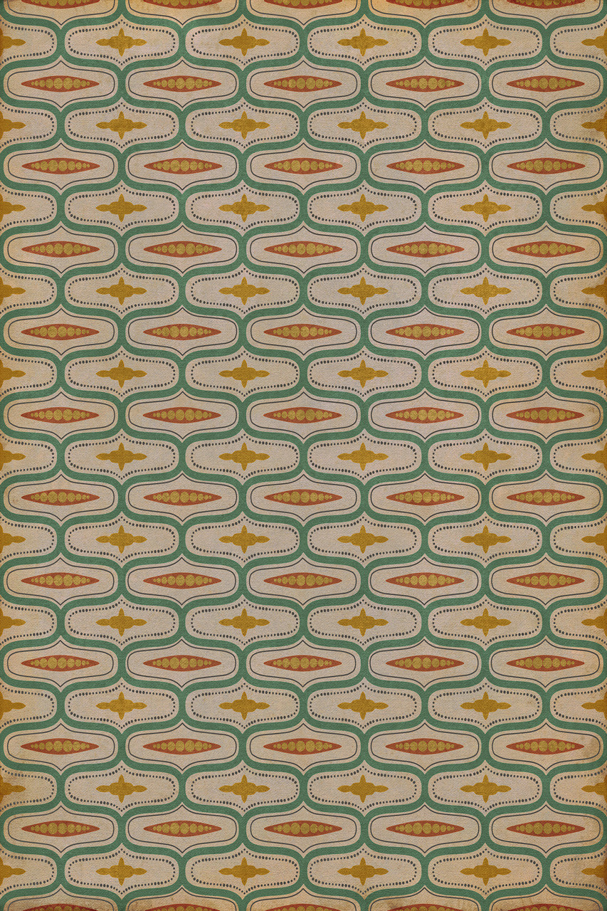 Williamsburg Wavy Lines Austen - vinyl floor cloth sizes 20x30, 24x36, 38x56, 52x76, 70x102