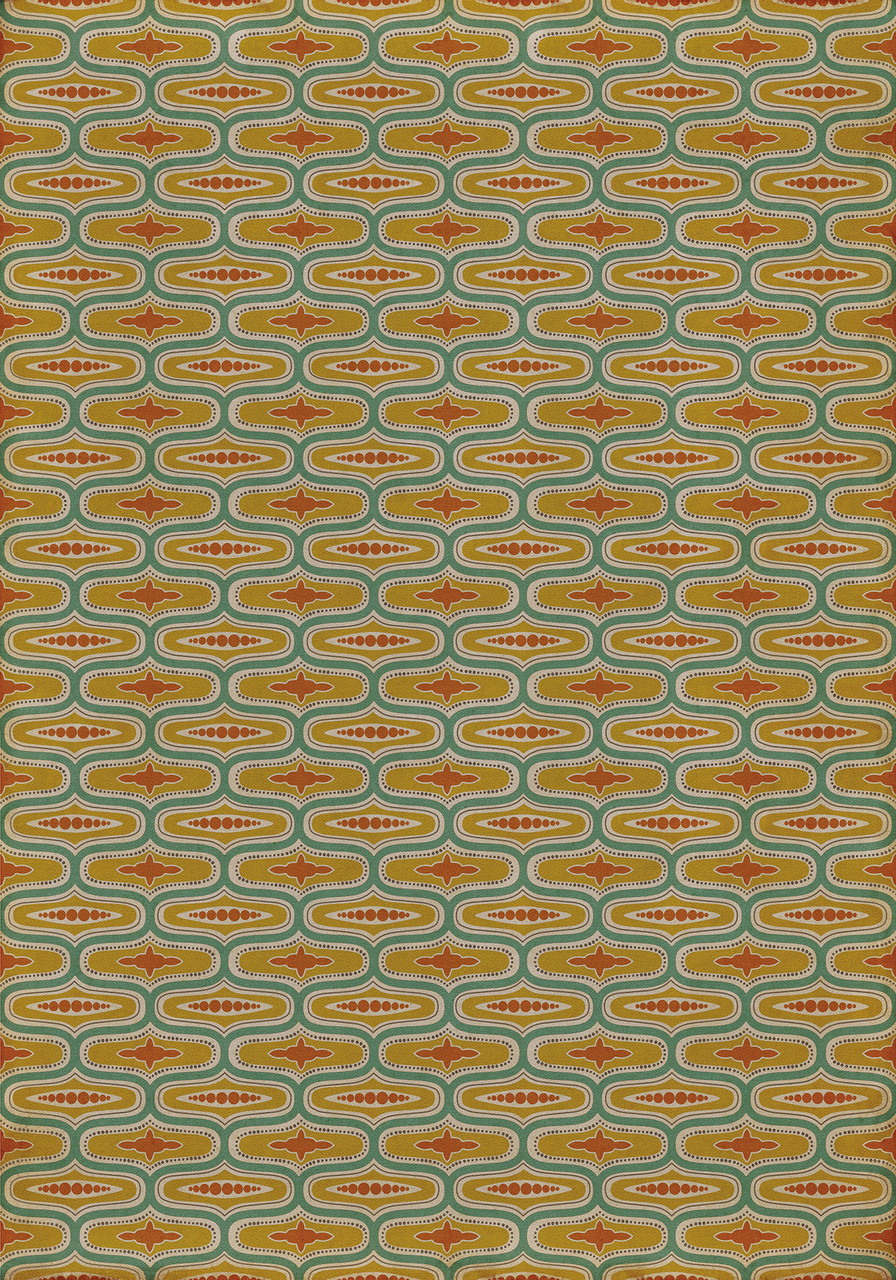 Wavy Lines Fielding - vinyl floor cloth size 84x120