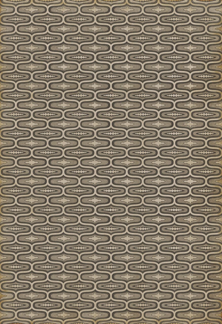 Williamsburg Wavy Lines Richardson - vinyl floor cloth sizes 96x140, 120x175