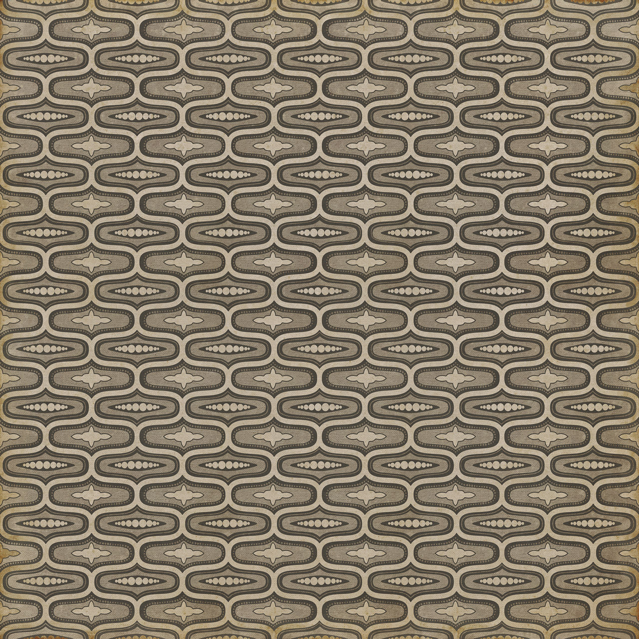 Williamsburg Wavy Lines Richardson - vinyl floor cloth sizes 96x96, 120x120