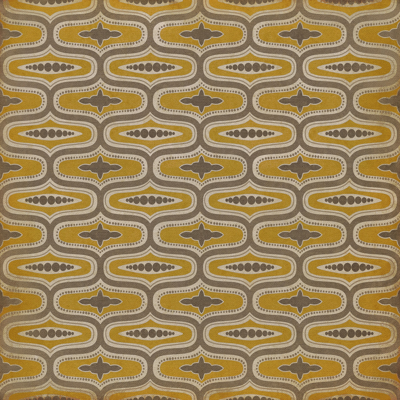 Williamsburg Wavy Lines Swift - vinyl floor cloth sizes 36x36, 48x48