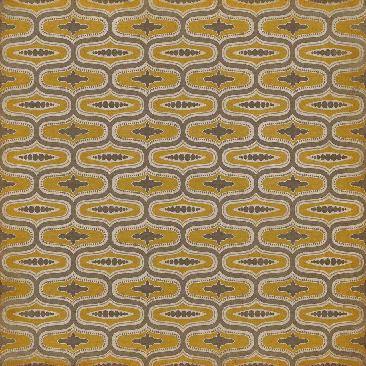 Williamsburg Wavy Lines Swift - vinyl floor cloth sizes 60x60, 72x72