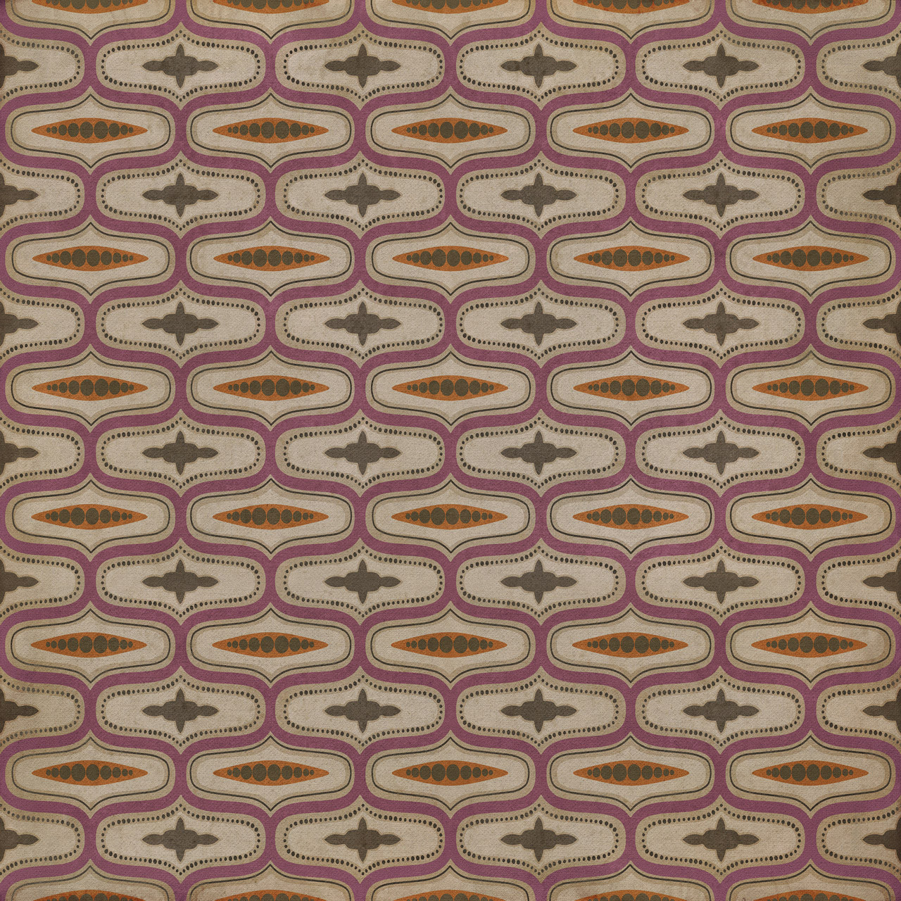Williamsburg Wavy Lines Voltaire - vinyl floor cloth sizes 60x60, 72x72
