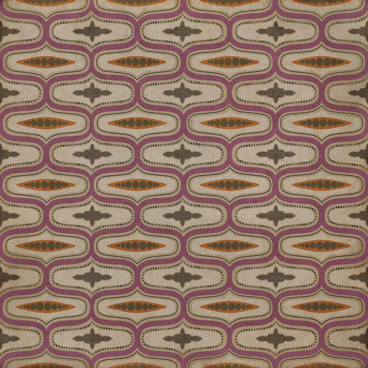 Williamsburg Wavy Lines Voltaire - vinyl floor cloth sizes 36x36, 48x48