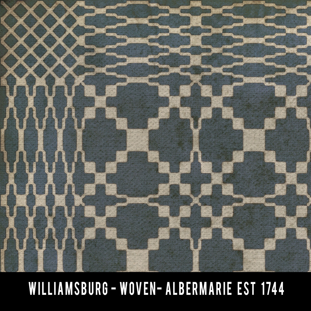 Williamsburg Woven Albemarle - vinyl floor cloth swatch sample