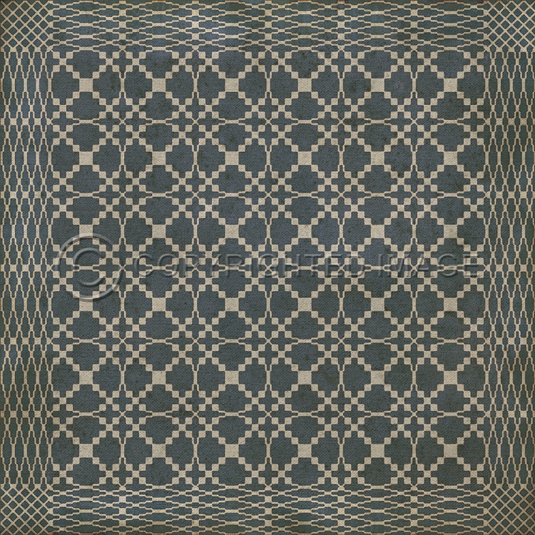 Williamsburg Woven Albemarle - vinyl floor cloth sizes 36x36, 48x48