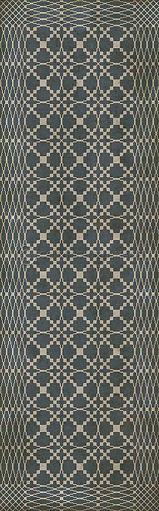 Williamsburg Woven Albemarle - vinyl floor cloth sizes 24x77, 30x96, 36x115
