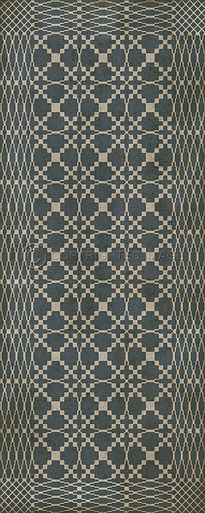 Williamsburg Woven Albemarle - vinyl floor cloth sizes 30x75, 36x90