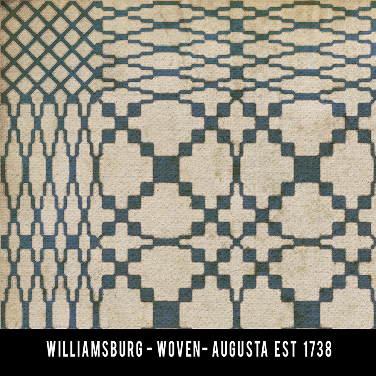 Spicher Woven Augusta vinyl floor cloth mat williamsburg Pura Vida Home  and Gift