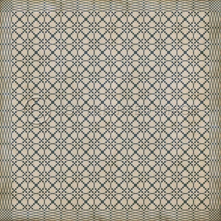 Williamsburg Woven Augusta - vinyl floor cloth sizes 96x96, 120x120