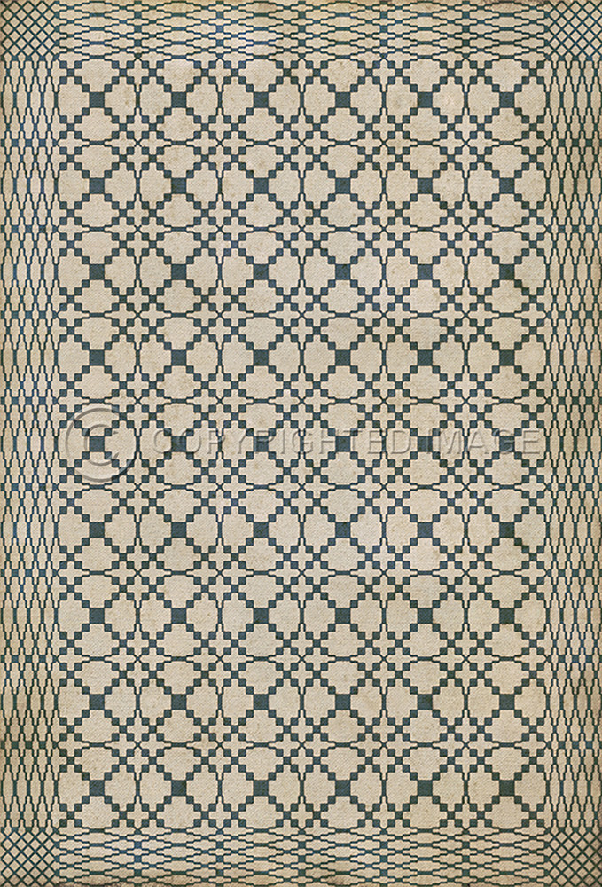 Williamsburg Woven Augusta - vinyl floor cloth sizes 20x30, 24x36, 30x44, 38x56