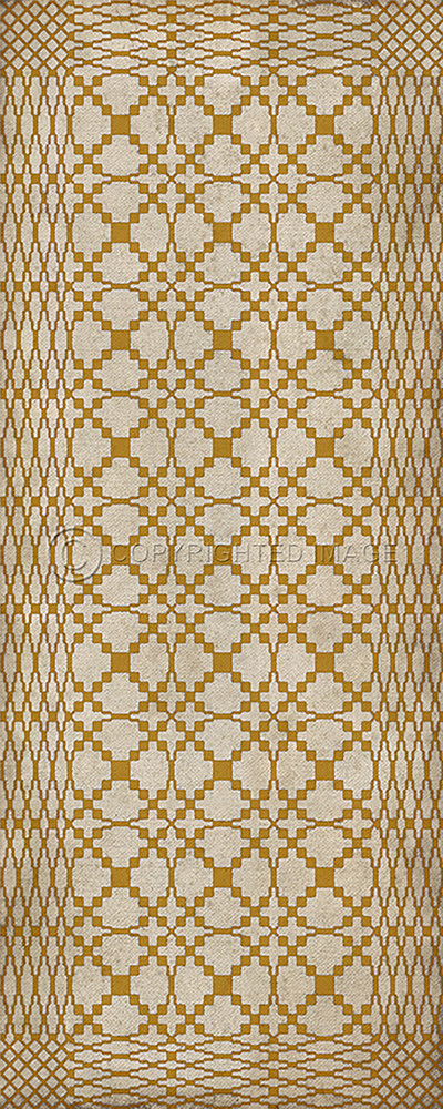 Williamsburg Woven Fairfax - vinyl floor cloth sizes 30x75, 36x90 