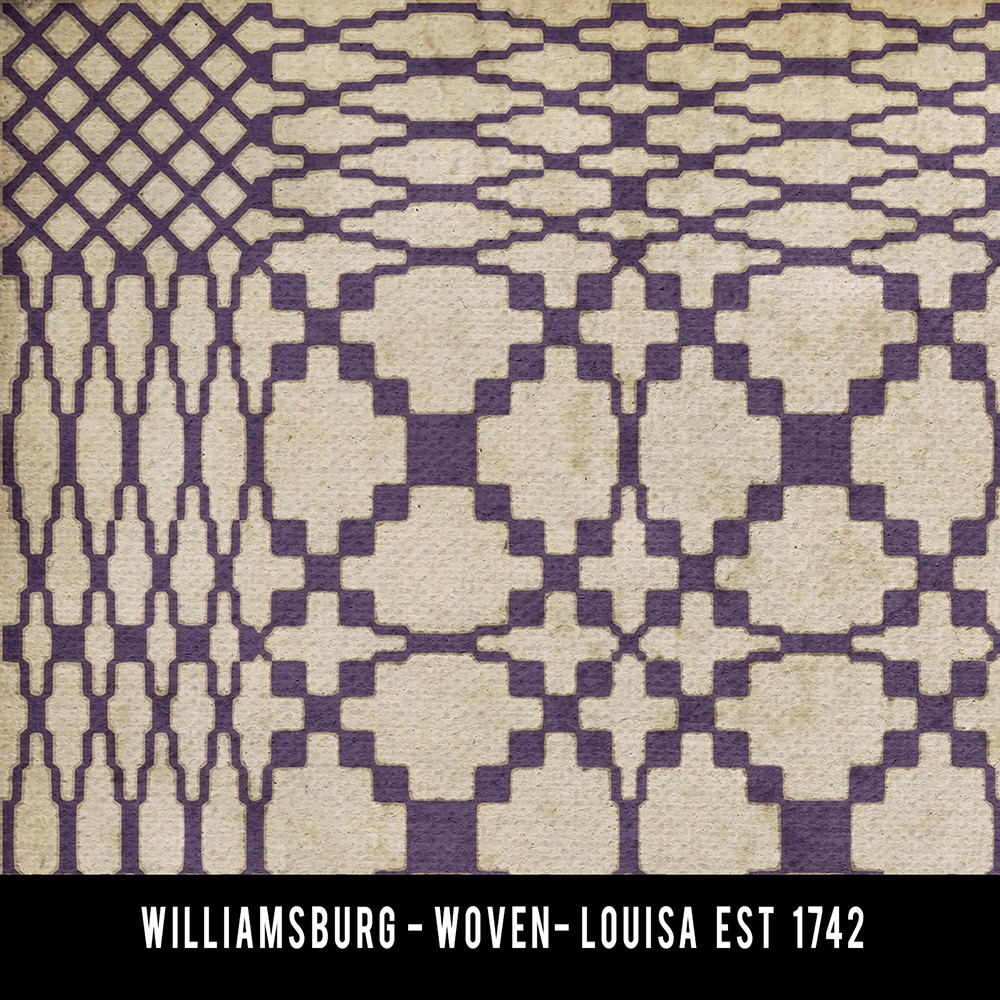 Williamsburg Woven Louisa - vinyl floor cloth swatch sample
