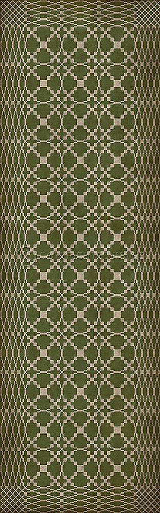 Williamsburg Woven Mecklenburg - vinyl floor cloth sizes 24x77, 30x96, 36x115