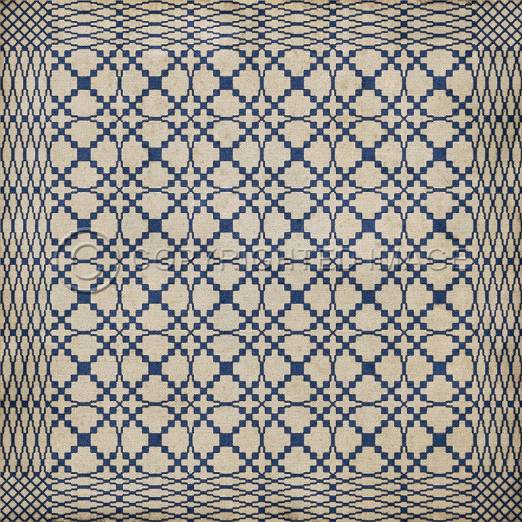 Williamsburg Woven Nelson - vinyl floor cloth sizes 36x36, 48x48