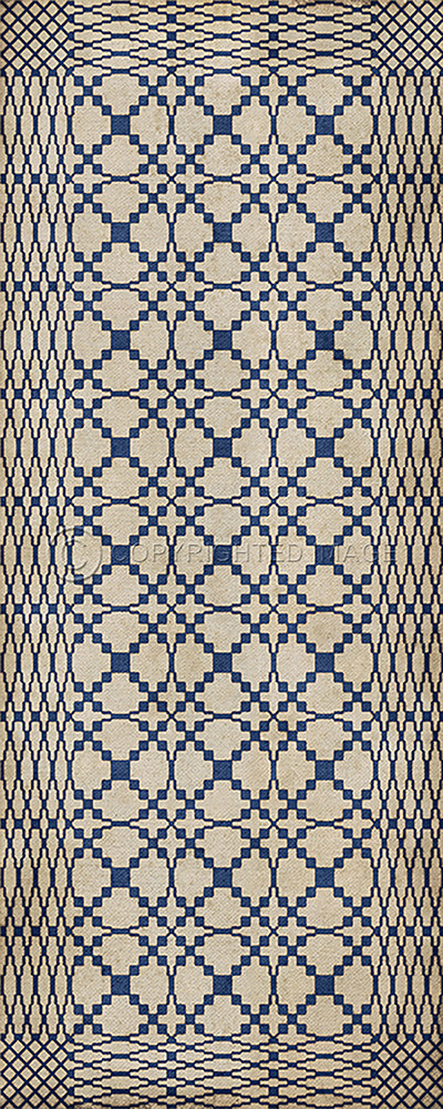 Williamsburg Woven Nelson - vinyl floor cloth sizes 30x75 36x90 