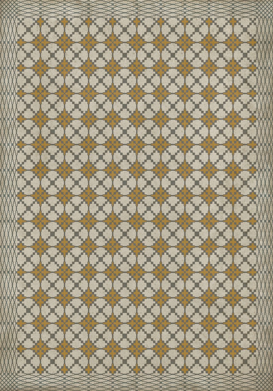 Woven Prince Edward - vinyl floor cloth size 84x120