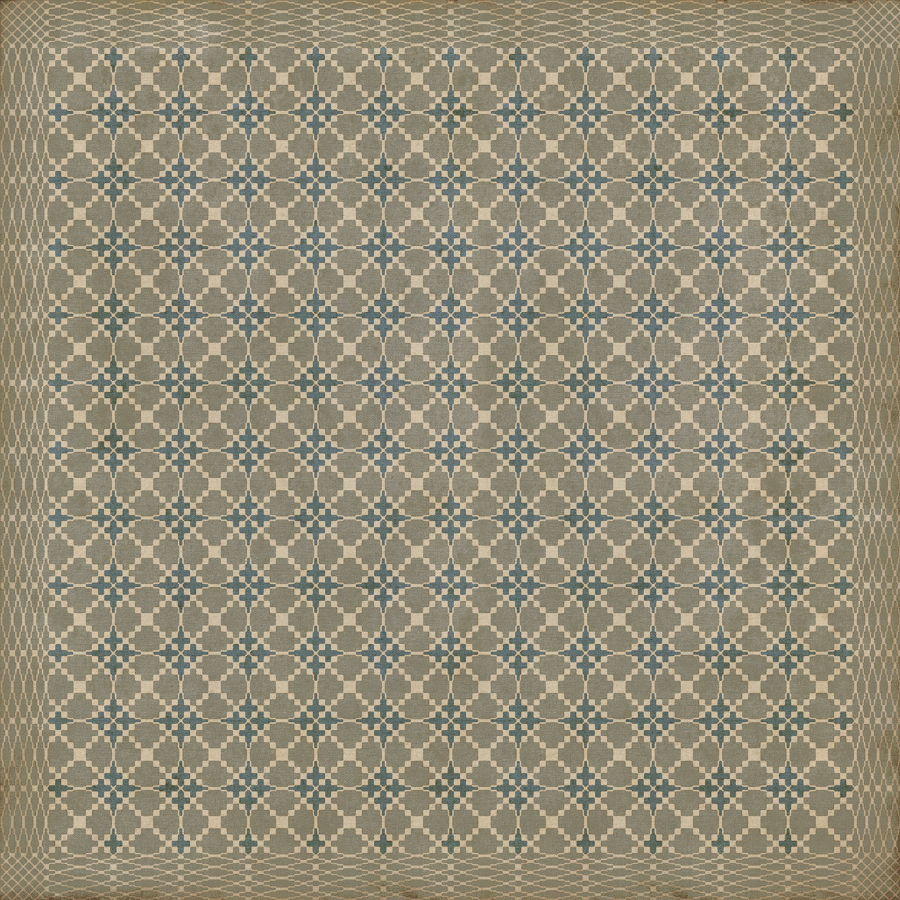 Williamsburg Woven Prince George - vinyl floor cloth sizes 96x96, 120x120