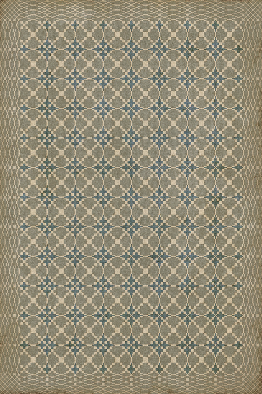 Williamsburg Woven Prince George - vinyl floor cloth sizes 20x30, 24x36, 30x44, 38x56, 52x76, 70x102