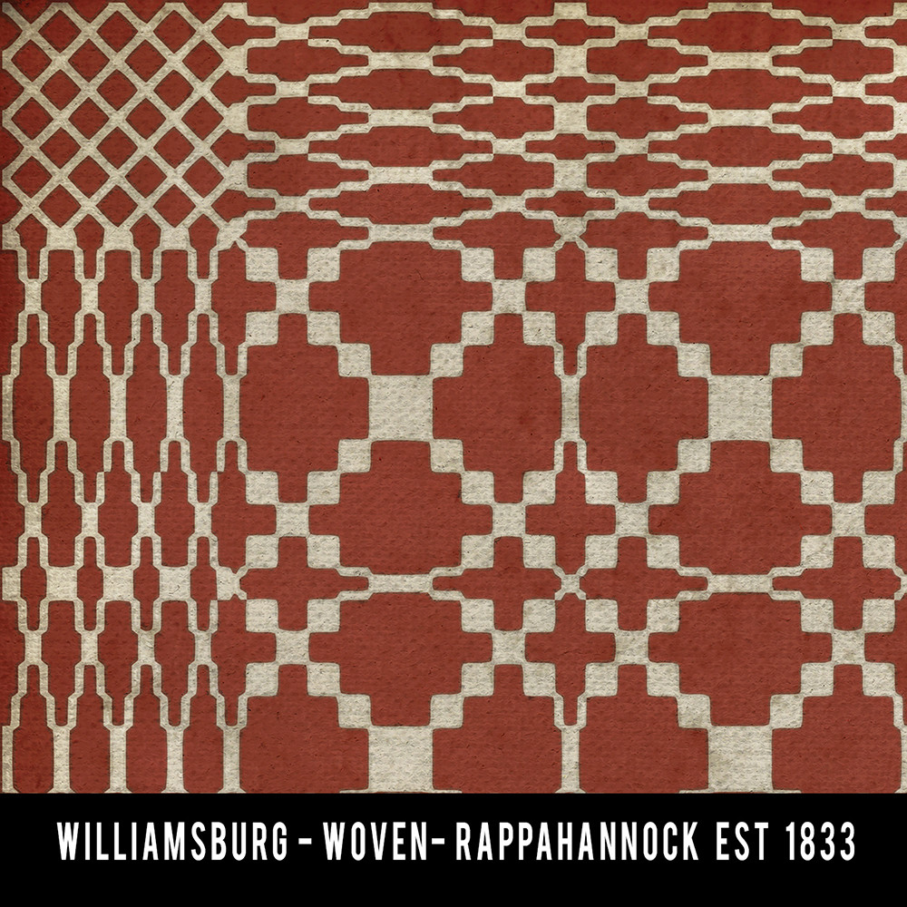 Williamsburg Woven Rappahannock - vinyl floor cloth swatch sample