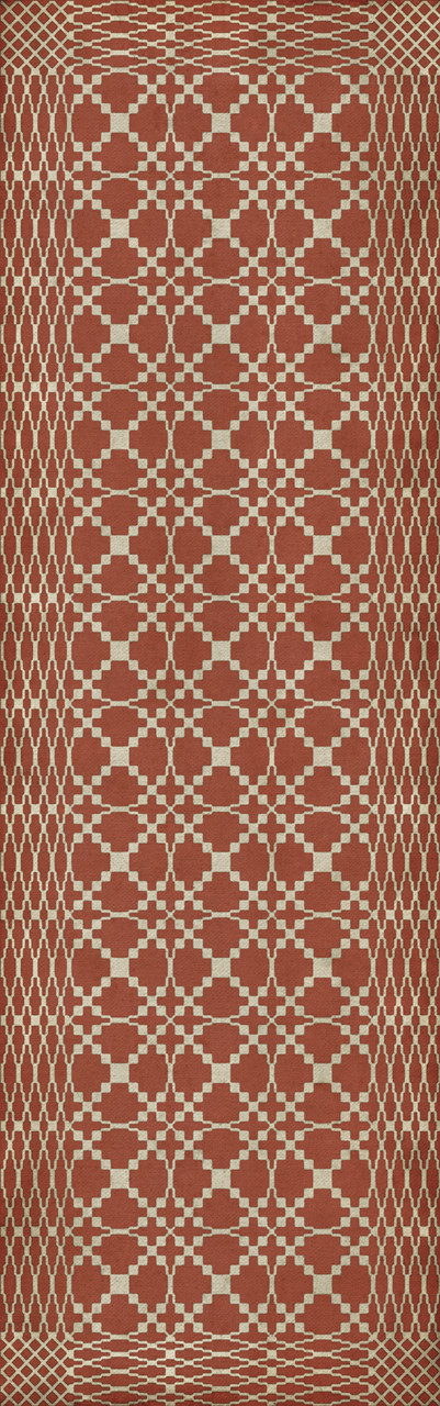 Williamsburg Woven Rappahannock - vinyl floor cloth sizes 24x77, 30x96, 36x115
