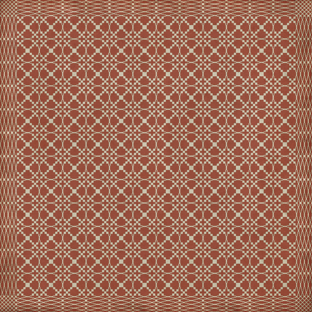 Williamsburg Woven Rappahannock - vinyl floor cloth sizes 96x96, 120x120