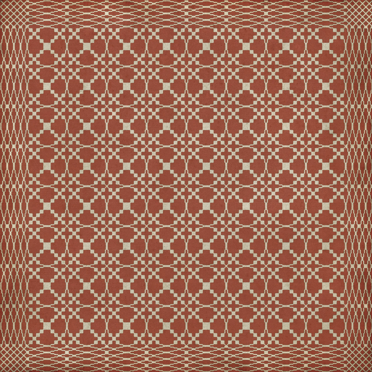 Williamsburg Woven Rappahannock - vinyl floor cloth sizes 60x60, 72x72