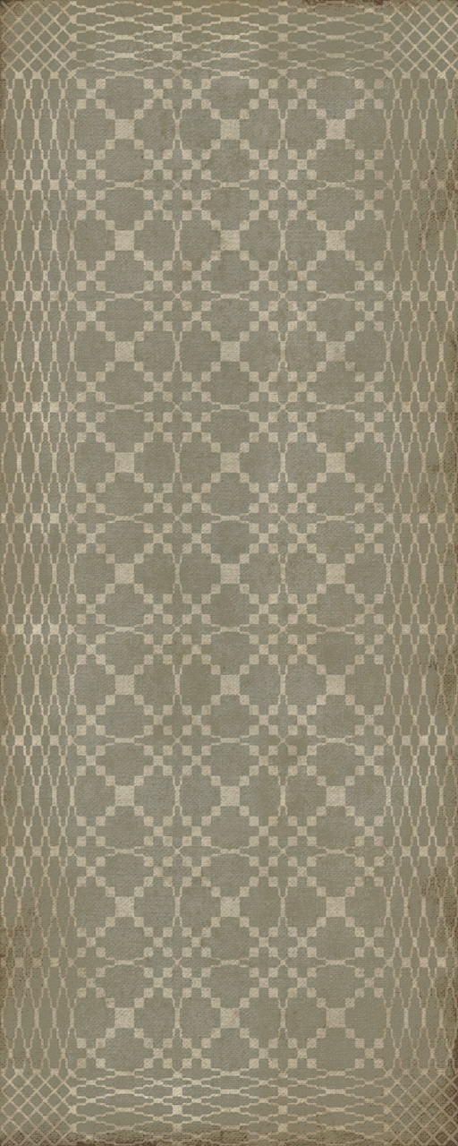 Williamsburg Woven Rockingham - vinyl floor cloth size 36x90