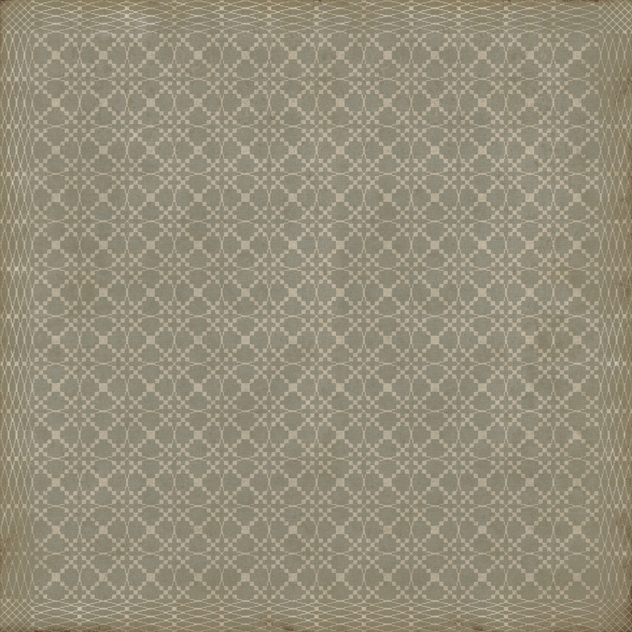 Williamsburg Woven Rockingham - vinyl floor cloth sizes 96x96, 120x120