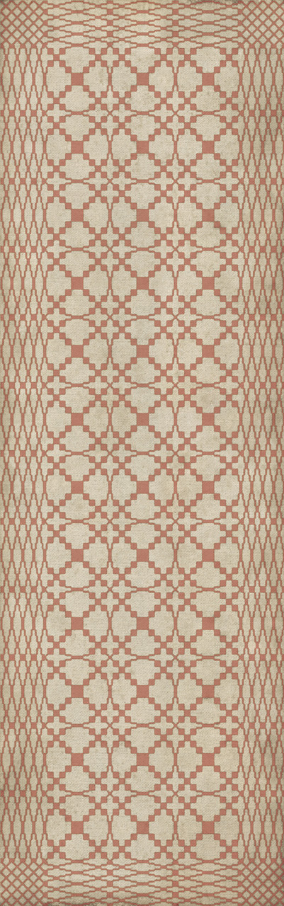 Williamsburg Woven Westmoreland - vinyl floor cloth sizes 24x77, 30x96, 36x115