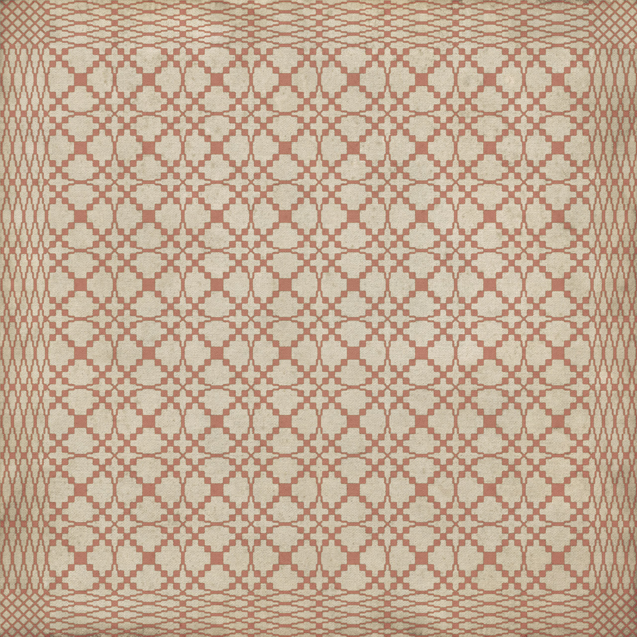 Williamsburg Woven Westmoreland - vinyl floor cloth sizes 60x60, 72x72