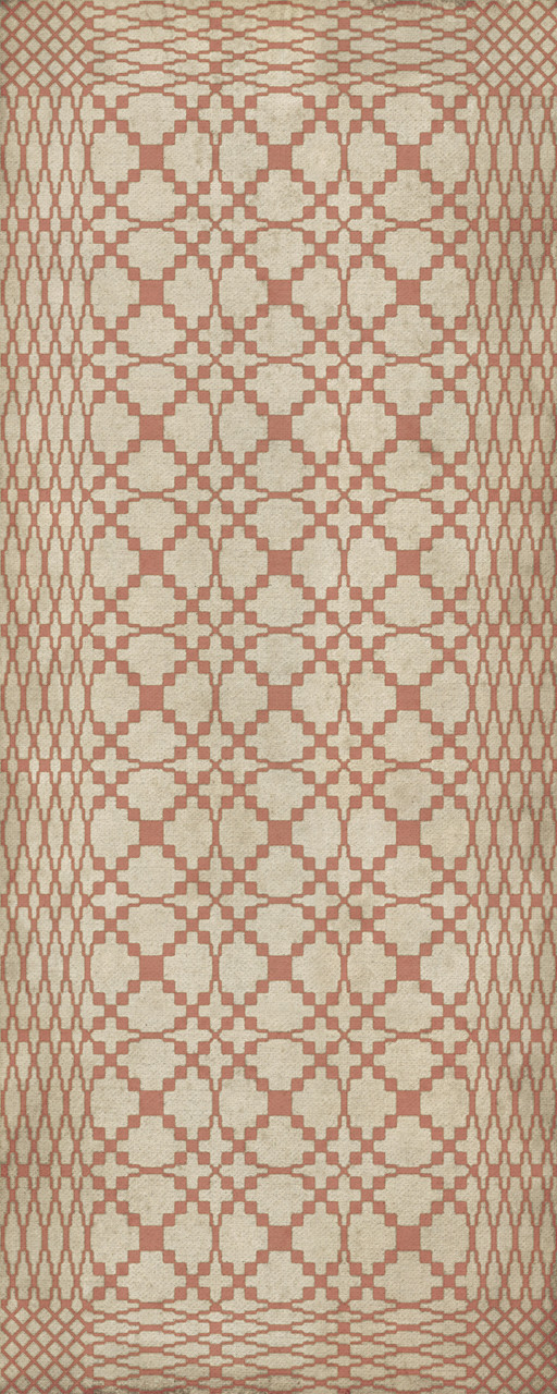 Williamsburg Woven Westmoreland - vinyl floor cloth size 36x90