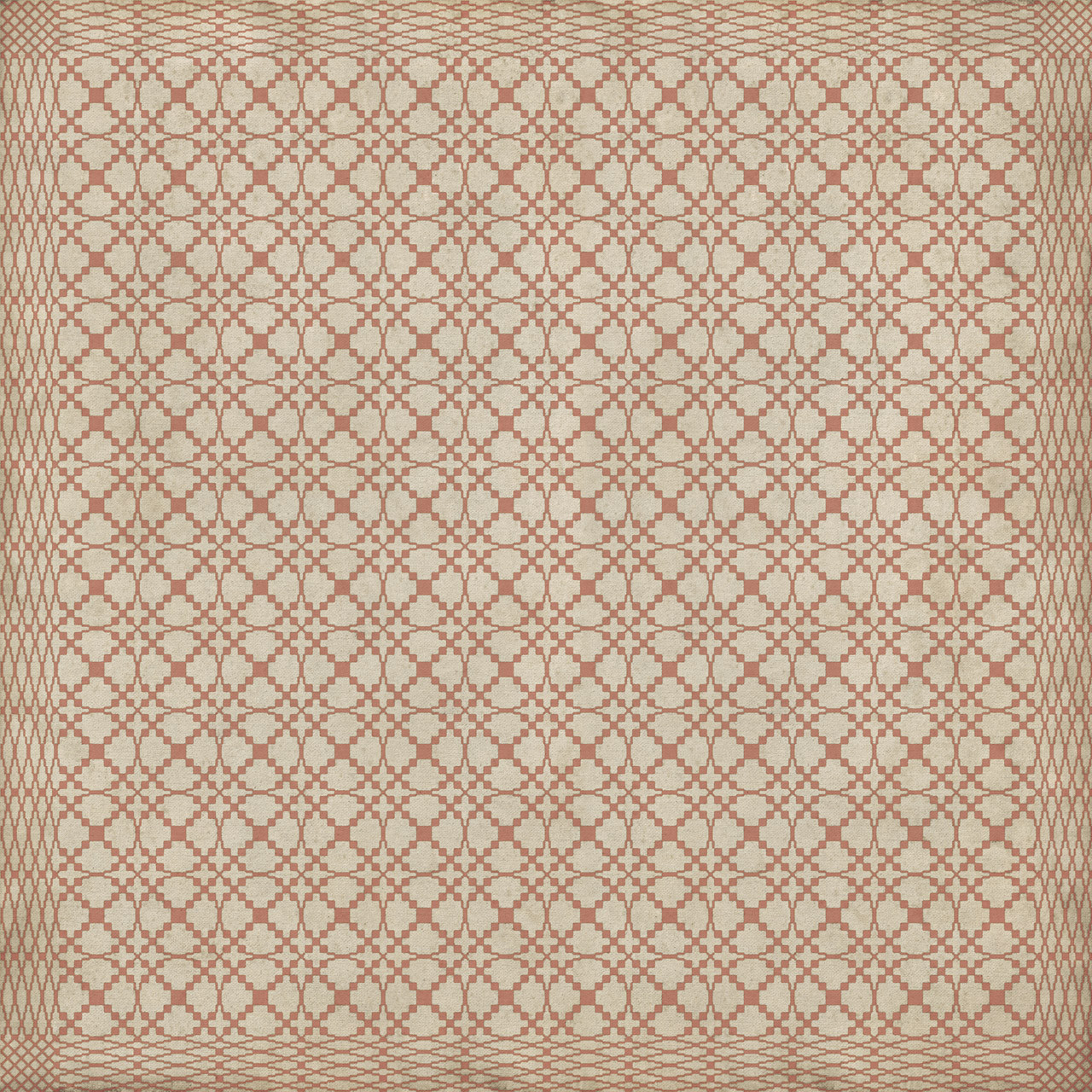 Williamsburg Woven Westmoreland - vinyl floor cloth sizes 96x96, 120x120