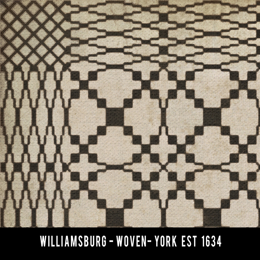 Williamsburg Woven York - vinyl floor cloth sample swatch