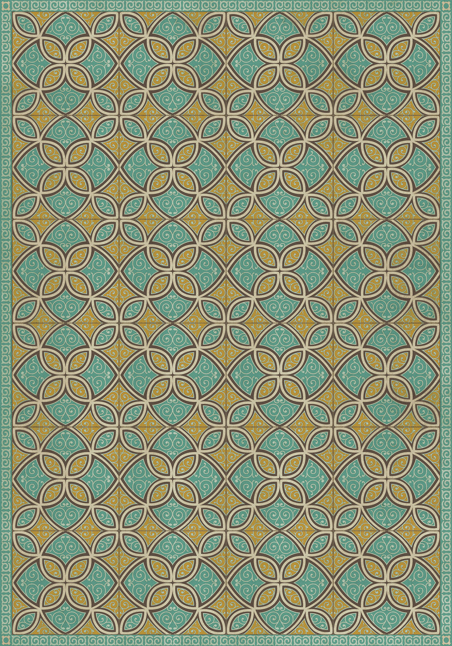 Pattern 25 Augustus - vinyl floor cloth size 84x120