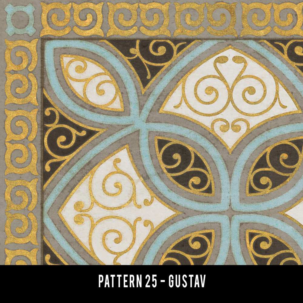 Pattern 25 Gustav - vinyl floor cloth swatch sample