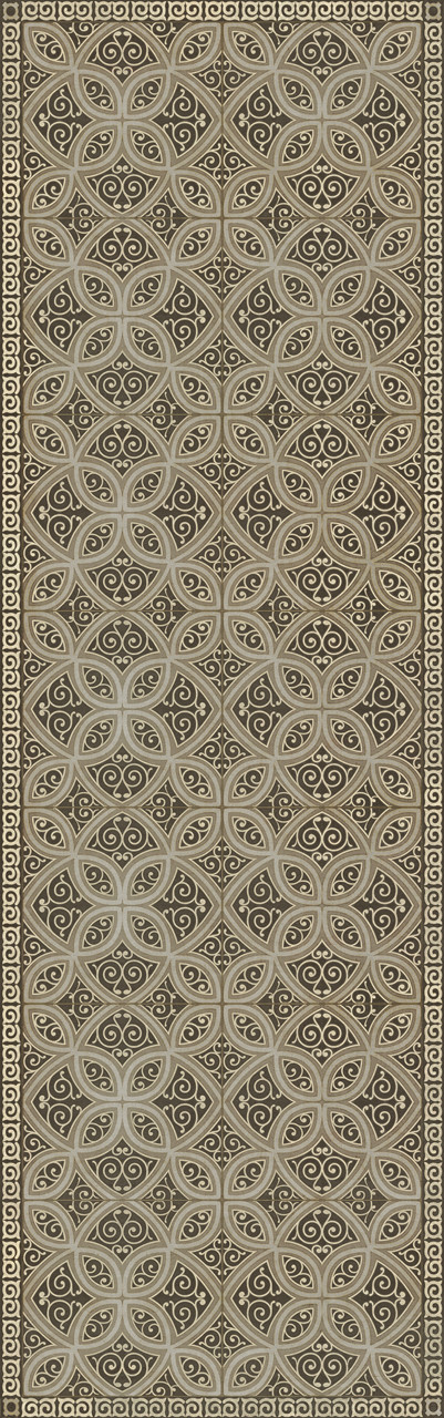 Pattern 25 Meiji - vinyl floor cloth sizes 24x77, 30x96, 26x83, 36x115