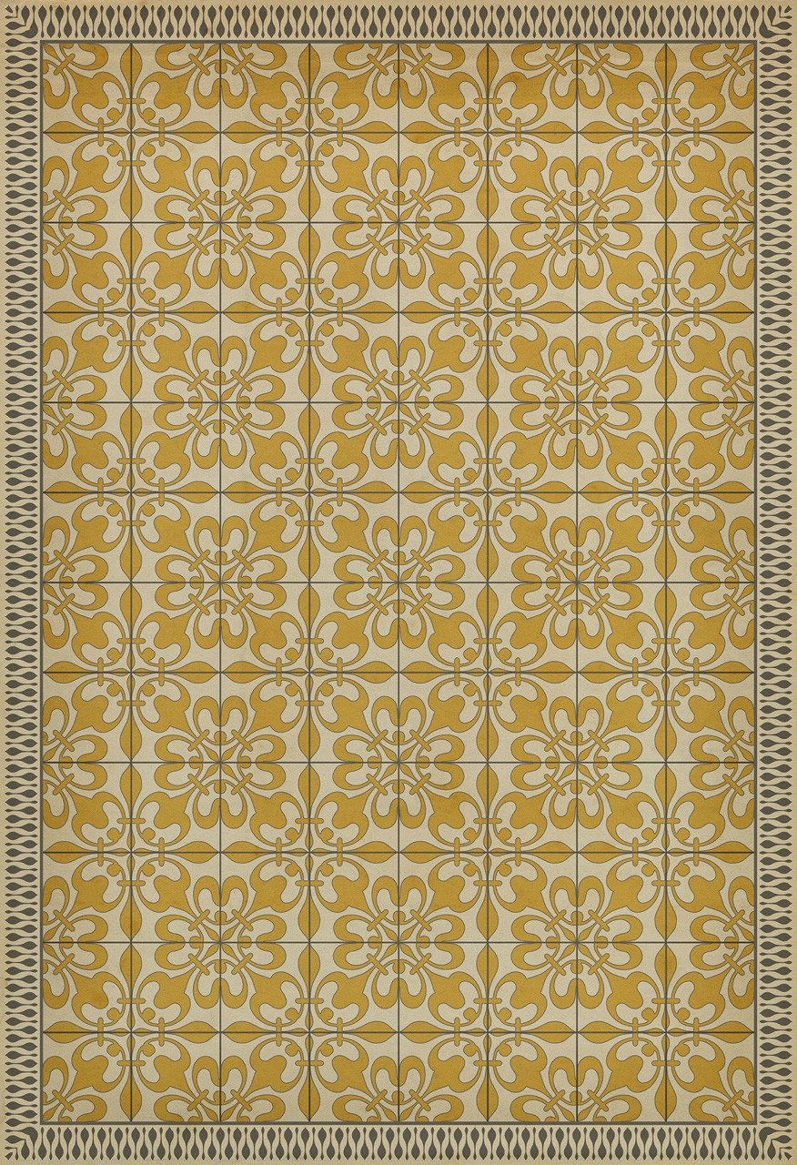 Classic Pattern 55 The Last Straw - vinyl floor cloth sizes 52x76, 70x102