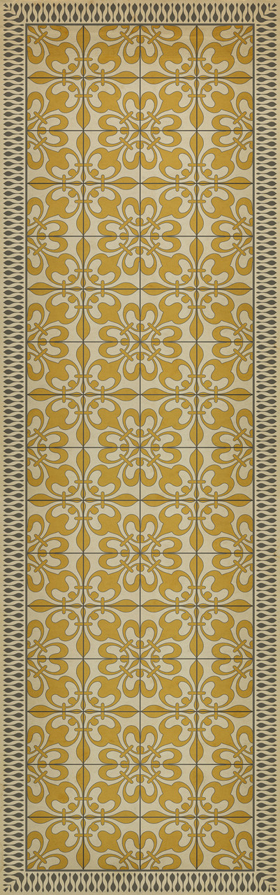 Classic Pattern 55 The Last Straw - vinyl floor cloth sizes 26x83, 36x115