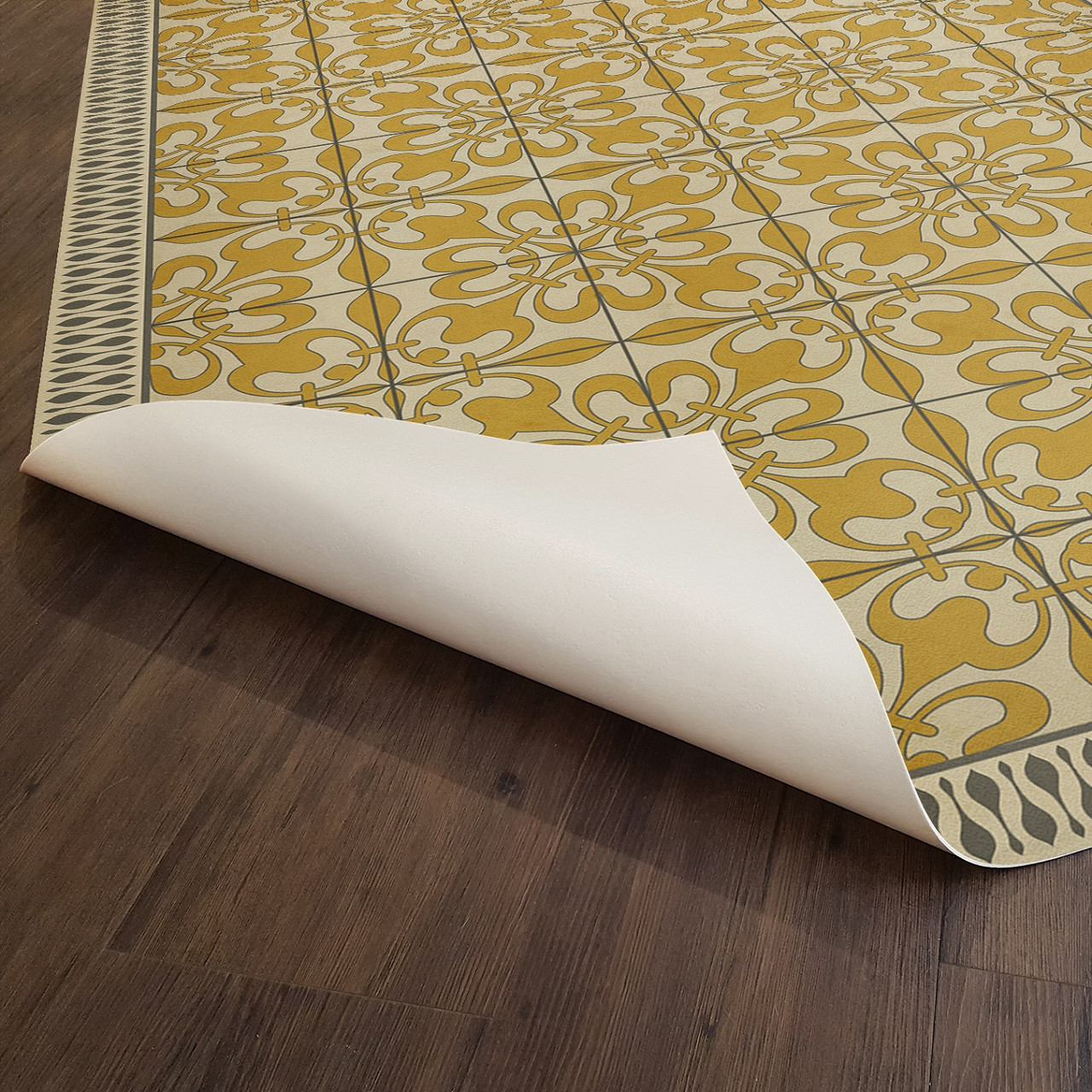 Classic Pattern 55 The Last Straw - vinyl floor cloth underside 