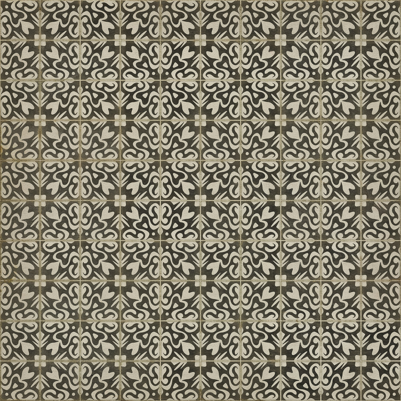 Pattern 56 Mr Gardiner - vinyl floor cloth sizes 36x36, 48x48